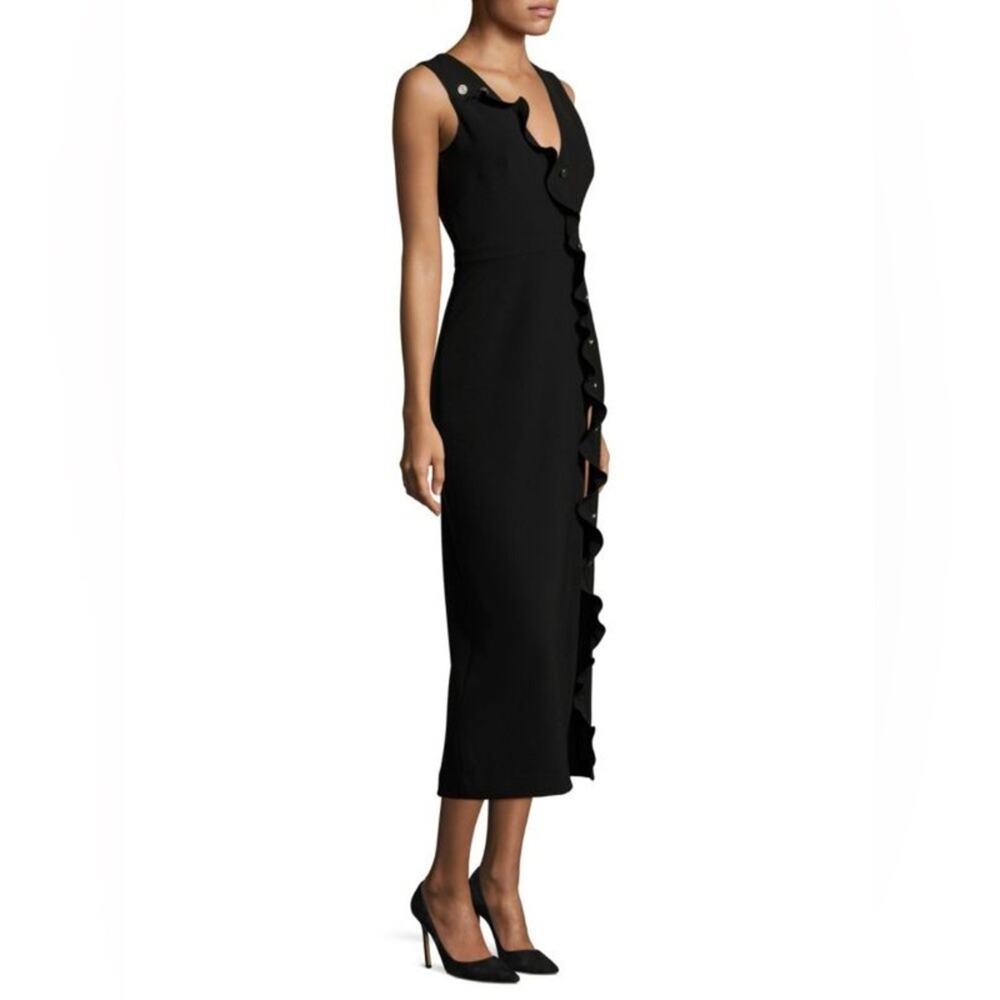 SALONI Marley Ruffle Button Embellished Midi Dress - Picture 2 of 11